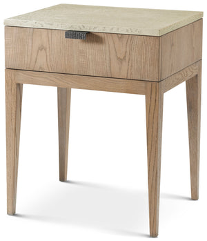 Theodore Alexander Catalina Single Drawer Nightstand Dune – angle view