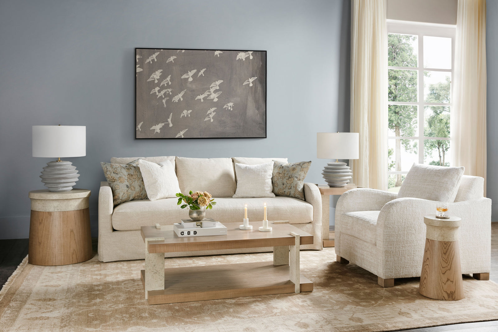 Theodore Alexander Catalina Side Table III Dune – room setting