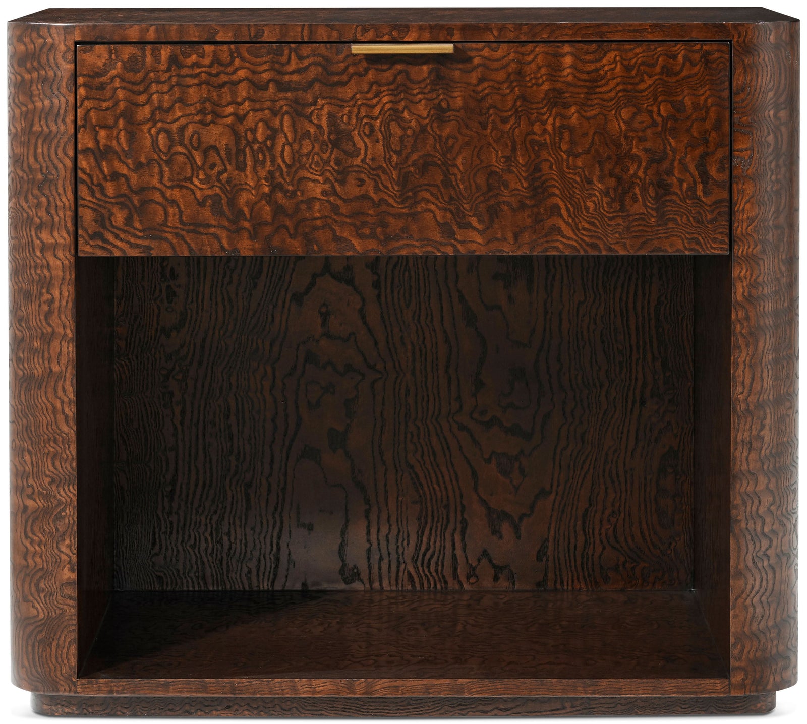 Theodore Alexander Kesden Nightstand Pyramid Brown – front view
