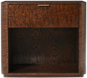 Theodore Alexander Kesden Nightstand Pyramid Brown – front view