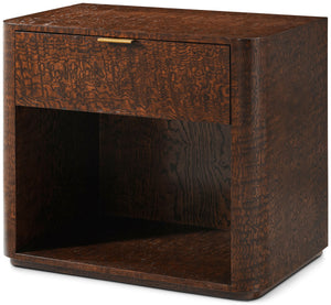 Theodore Alexander Kesden Nightstand Pyramid Brown – angle view