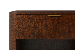 Theodore Alexander Kesden Nightstand Pyramid Brown – side view