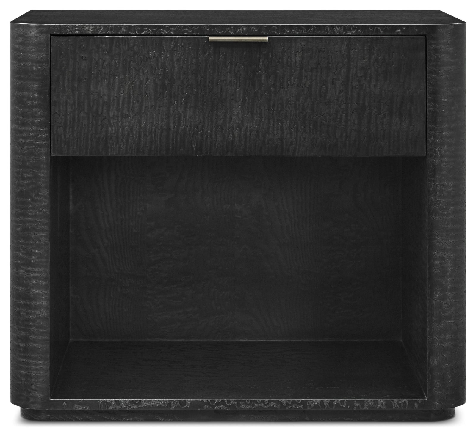 Theodore Alexander Kesden Nightstand Silent Black – front view