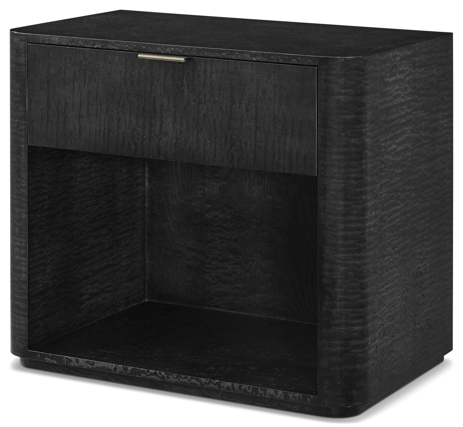 Theodore Alexander Kesden Nightstand Silent Black – angle view