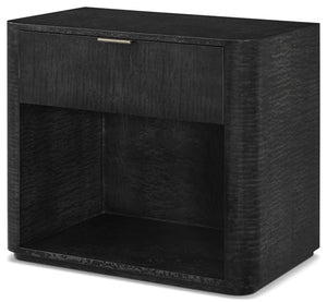 Theodore Alexander Kesden Nightstand Silent Black – angle view