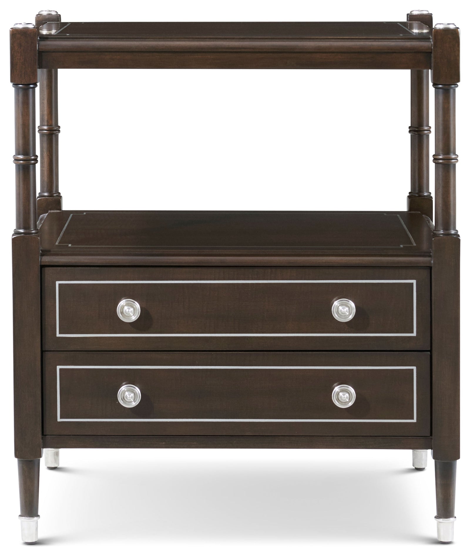Theodore Alexander Spencer London 2-Drawer Nightstand – front view