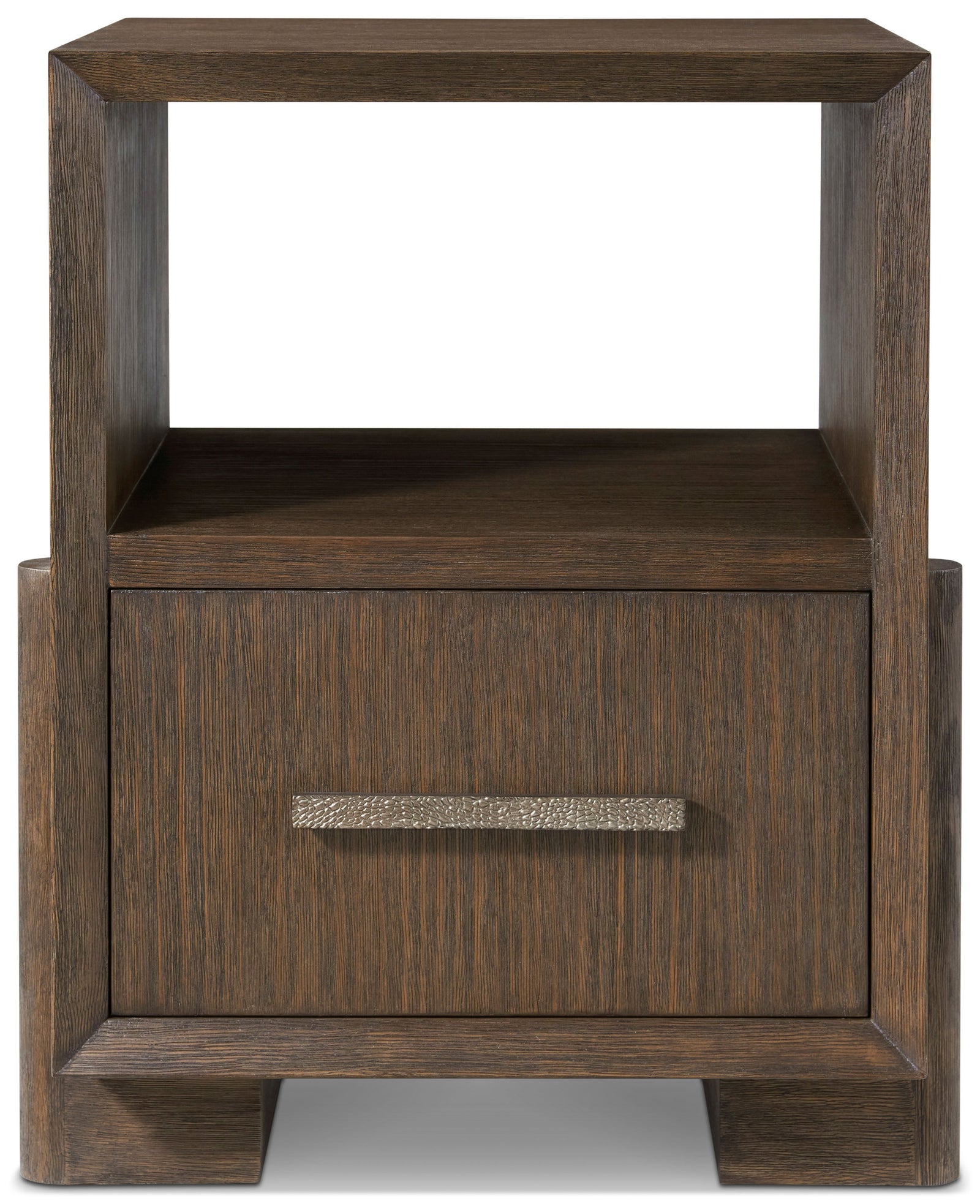 Theodore Alexander Urbane Single Drawer Nightstand Campfire – front view
