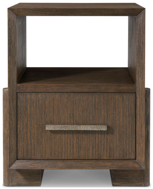 Theodore Alexander Urbane Single Drawer Nightstand Campfire – front view