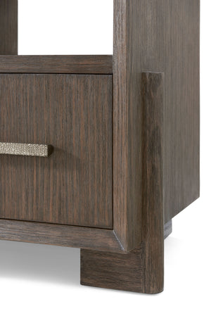Theodore Alexander Urbane Single Drawer Nightstand Campfire – detail