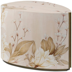 Theodore Alexander Bouquet Droplet Side Table Buttercream, Dorelle – angle view