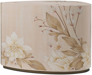 Theodore Alexander Bouquet Droplet Side Table Buttercream, Dorelle – side view