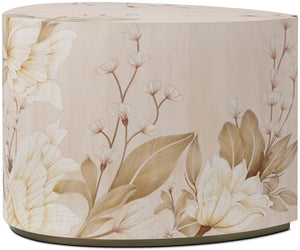 Theodore Alexander Bouquet Droplet Side Table Buttercream, Dorelle – room setting