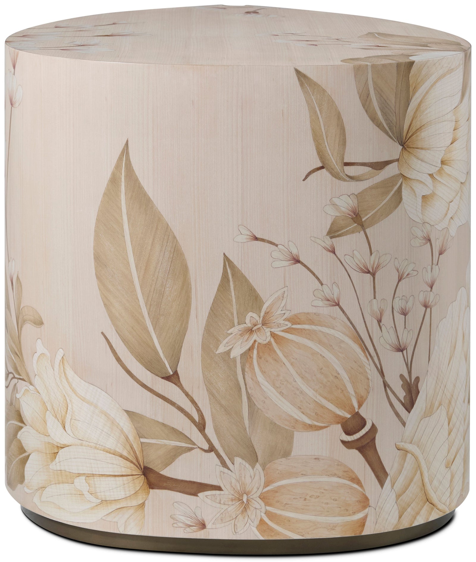 Theodore Alexander Bouquet Droplet Side Table Buttercream, Dorelle – back view