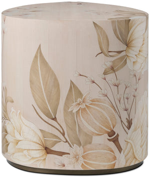 Theodore Alexander Bouquet Droplet Side Table Buttercream, Dorelle – back view