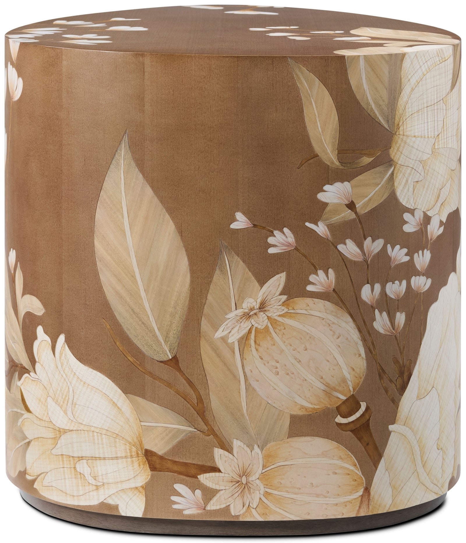 Theodore Alexander Bouquet Droplet Side Table Toasted Cashew, Dorelle – detail