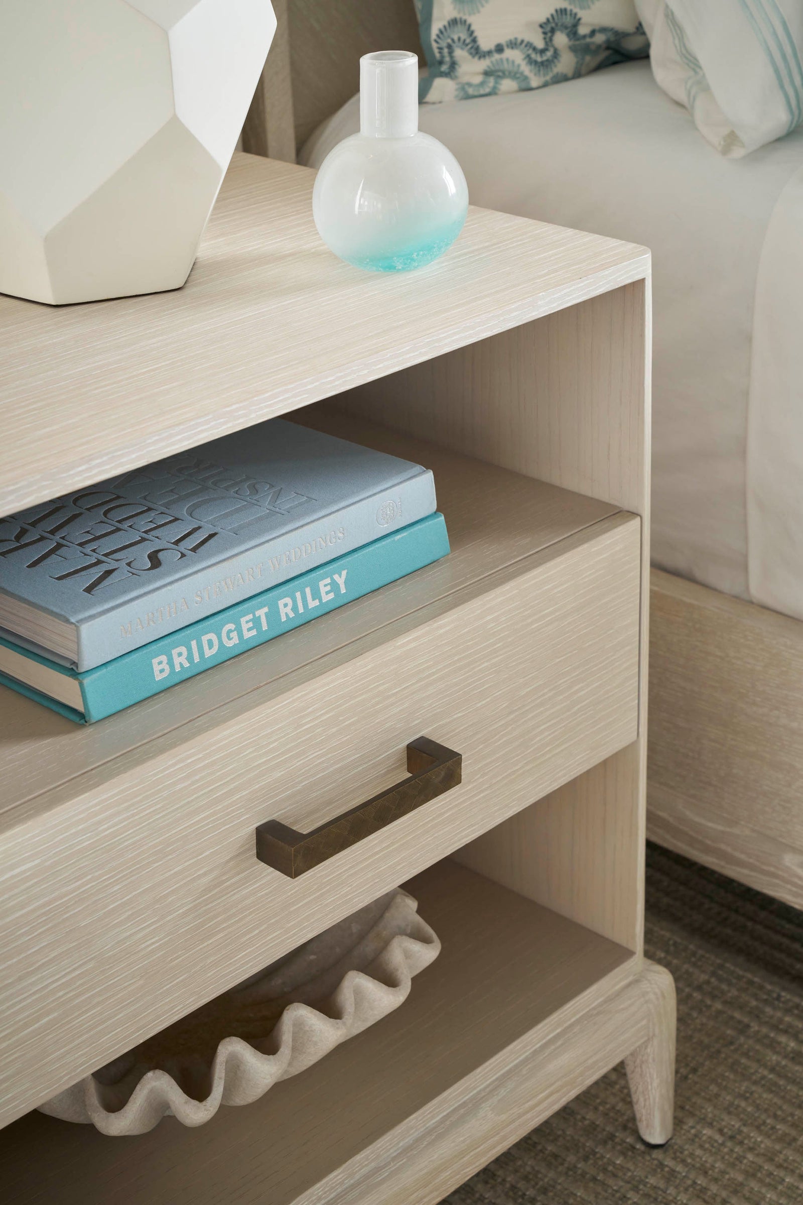 Theodore Alexander Worth Open Nightstand Sandbar – room setting