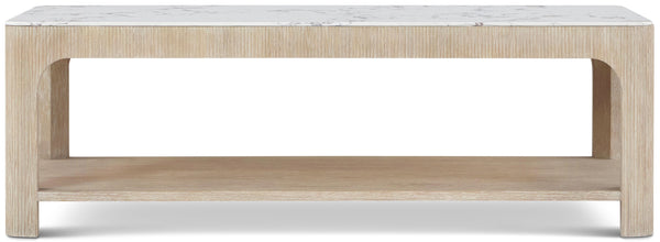 Theodore Alexander Horizon Rectangular Quartz Cocktail Table – angle view