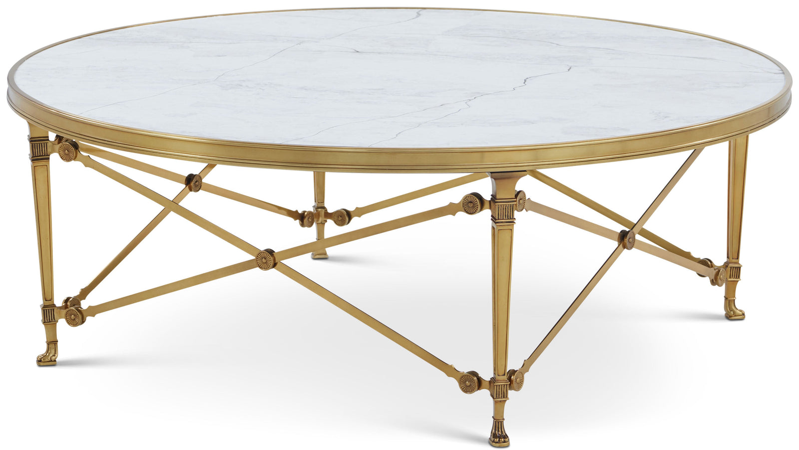 Theodore Alexander Spencer London Brass Cocktail Table – front view