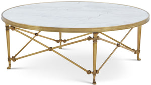Theodore Alexander Spencer London Brass Cocktail Table – front view