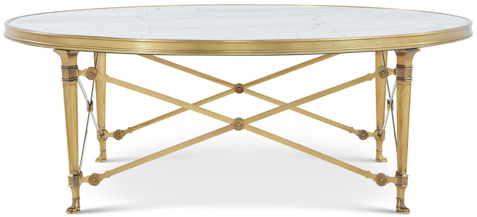 Theodore Alexander Spencer London Brass Cocktail Table – angle view