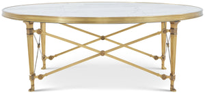 Theodore Alexander Spencer London Brass Cocktail Table – angle view