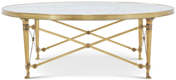 Theodore Alexander Spencer London Brass Cocktail Table – angle view