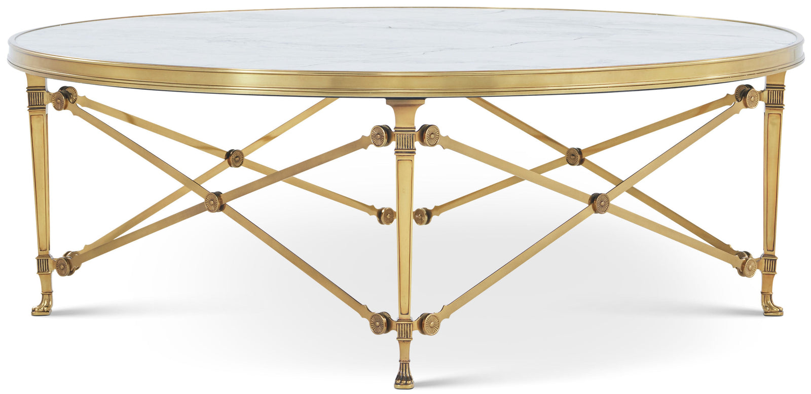 Theodore Alexander Spencer London Brass Cocktail Table – side view