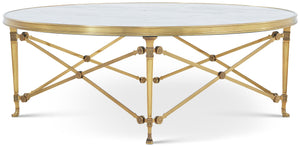 Theodore Alexander Spencer London Brass Cocktail Table – side view
