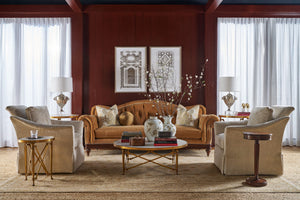 Theodore Alexander Spencer London Brass Cocktail Table – room setting