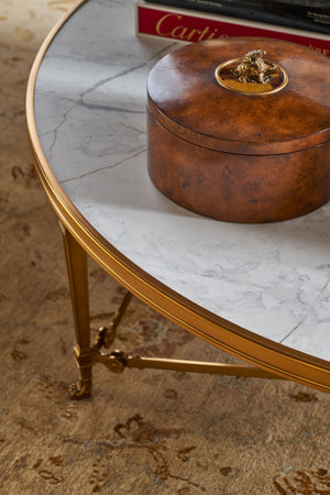 Theodore Alexander Spencer London Brass Cocktail Table – room setting