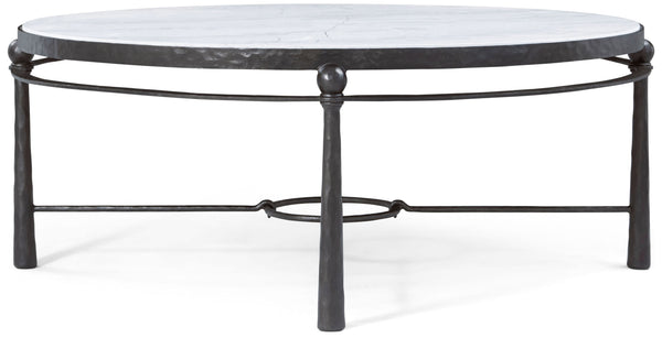 Theodore Alexander Spencer London Round Metal Cocktail Table – angle view
