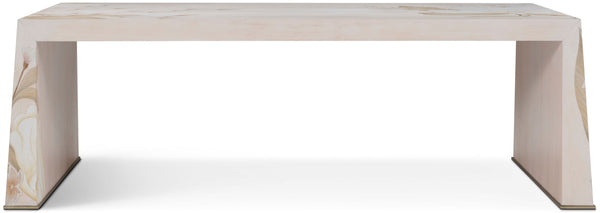 Theodore Alexander Bouquet Cocktail Table Buttercream – angle view