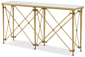 Theodore Alexander Spencer London Brass Console Table – front view