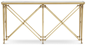 Theodore Alexander Spencer London Brass Console Table – angle view