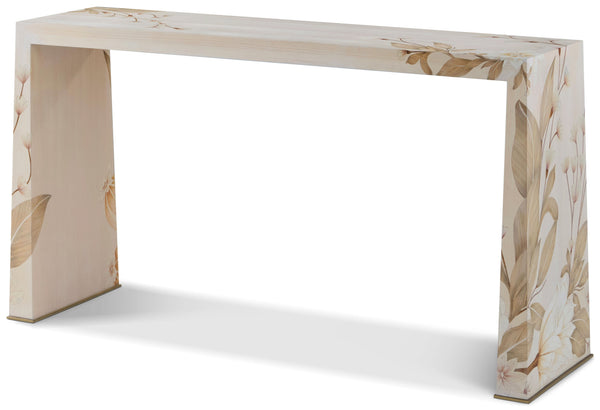 Theodore Alexander Bouquet Console Table Buttercream – front view