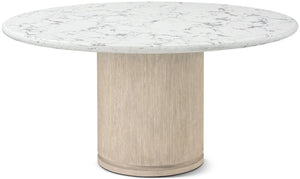 Theodore Alexander Horizon Round Quartz Dining Table – front view