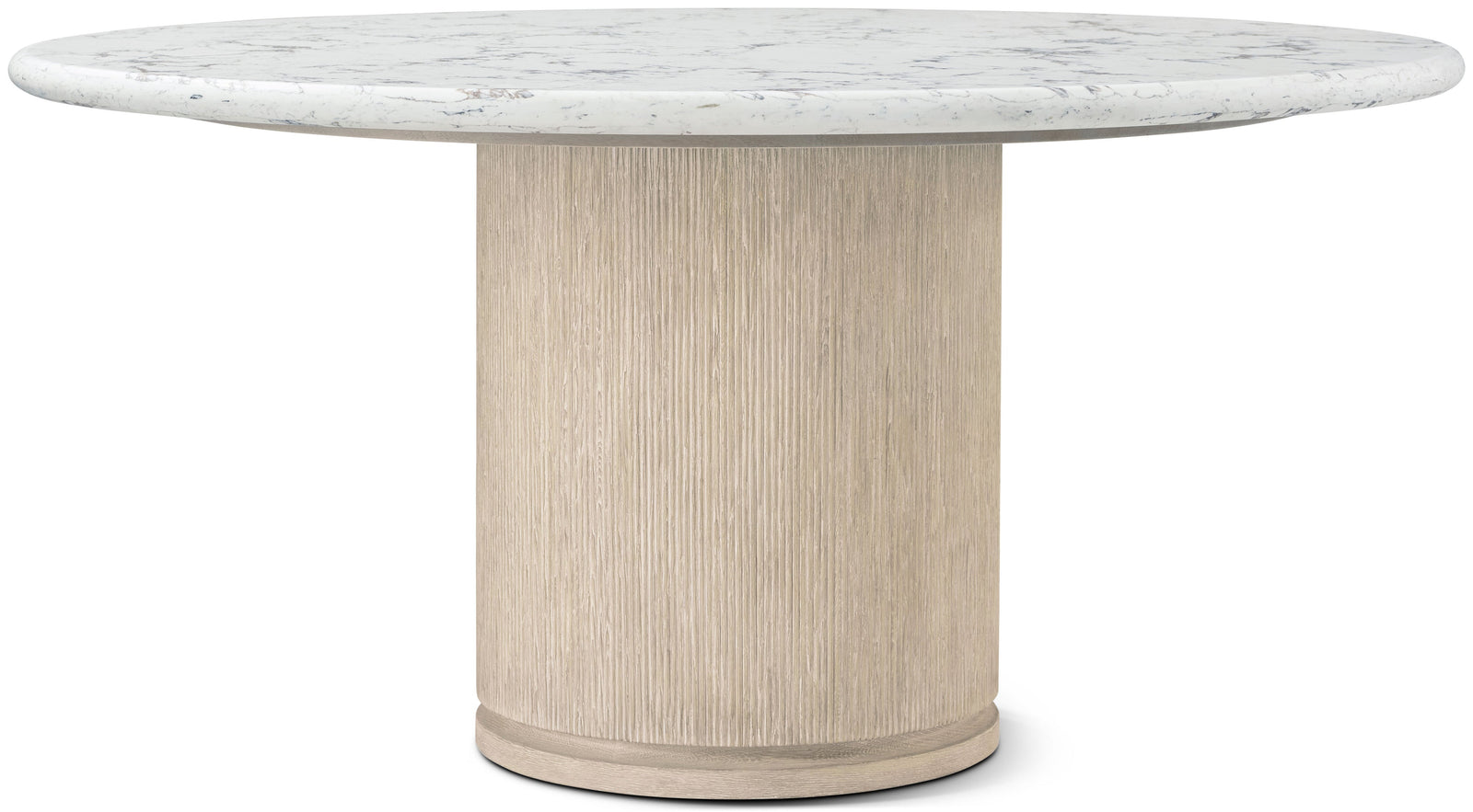 Theodore Alexander Horizon Round Quartz Dining Table – angle view