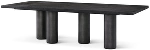 Theodore Alexander Maxwell Rectangular Dining Table Obsidian Shagreen, Obsidian – front view