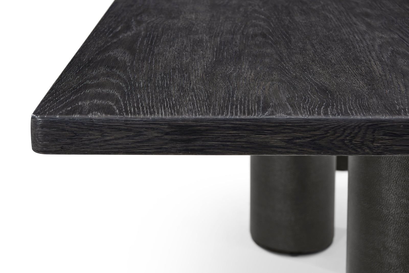 Theodore Alexander Maxwell Rectangular Dining Table Obsidian Shagreen, Obsidian – side view