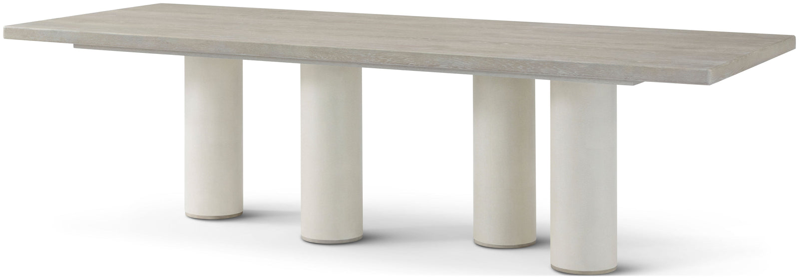 Theodore Alexander Maxwell Rectangular Dining Table Dove, Cashmere – front view