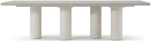 Theodore Alexander Maxwell Rectangular Dining Table Dove, Cashmere – angle view
