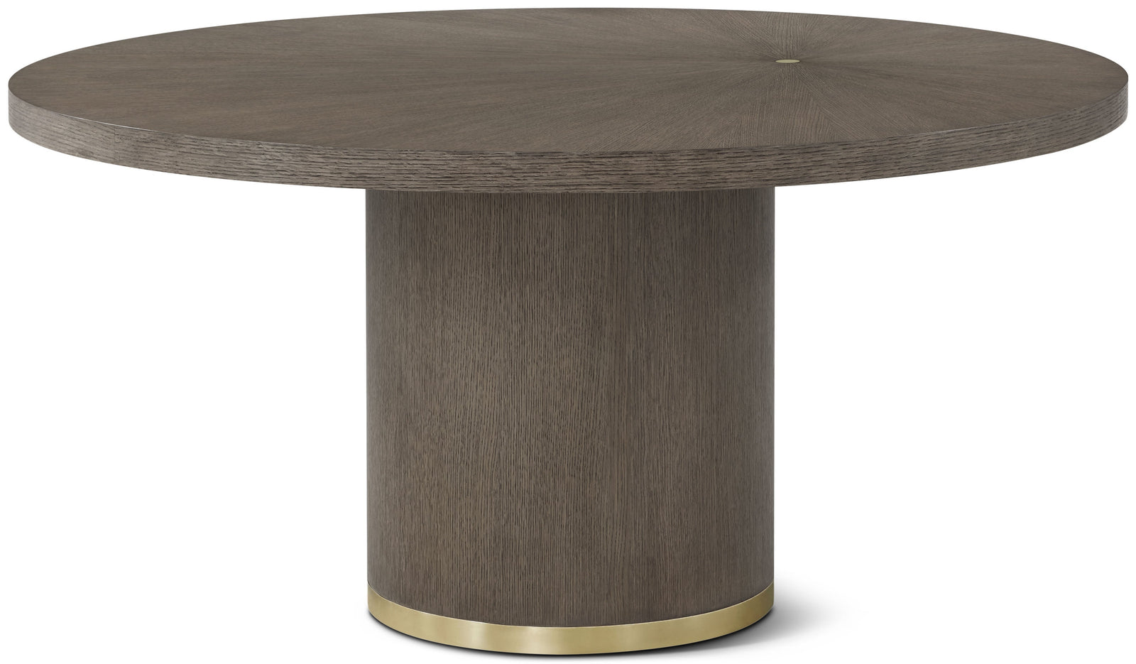Theodore Alexander Judith Leiber Round Sunburst Dining Table Mink – front view