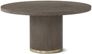 Theodore Alexander Judith Leiber Round Sunburst Dining Table Mink – front view