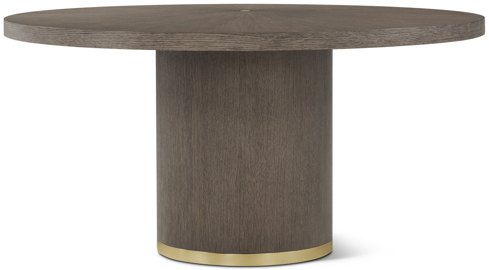 Theodore Alexander Judith Leiber Round Sunburst Dining Table Mink – angle view