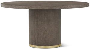 Theodore Alexander Judith Leiber Round Sunburst Dining Table Mink – angle view