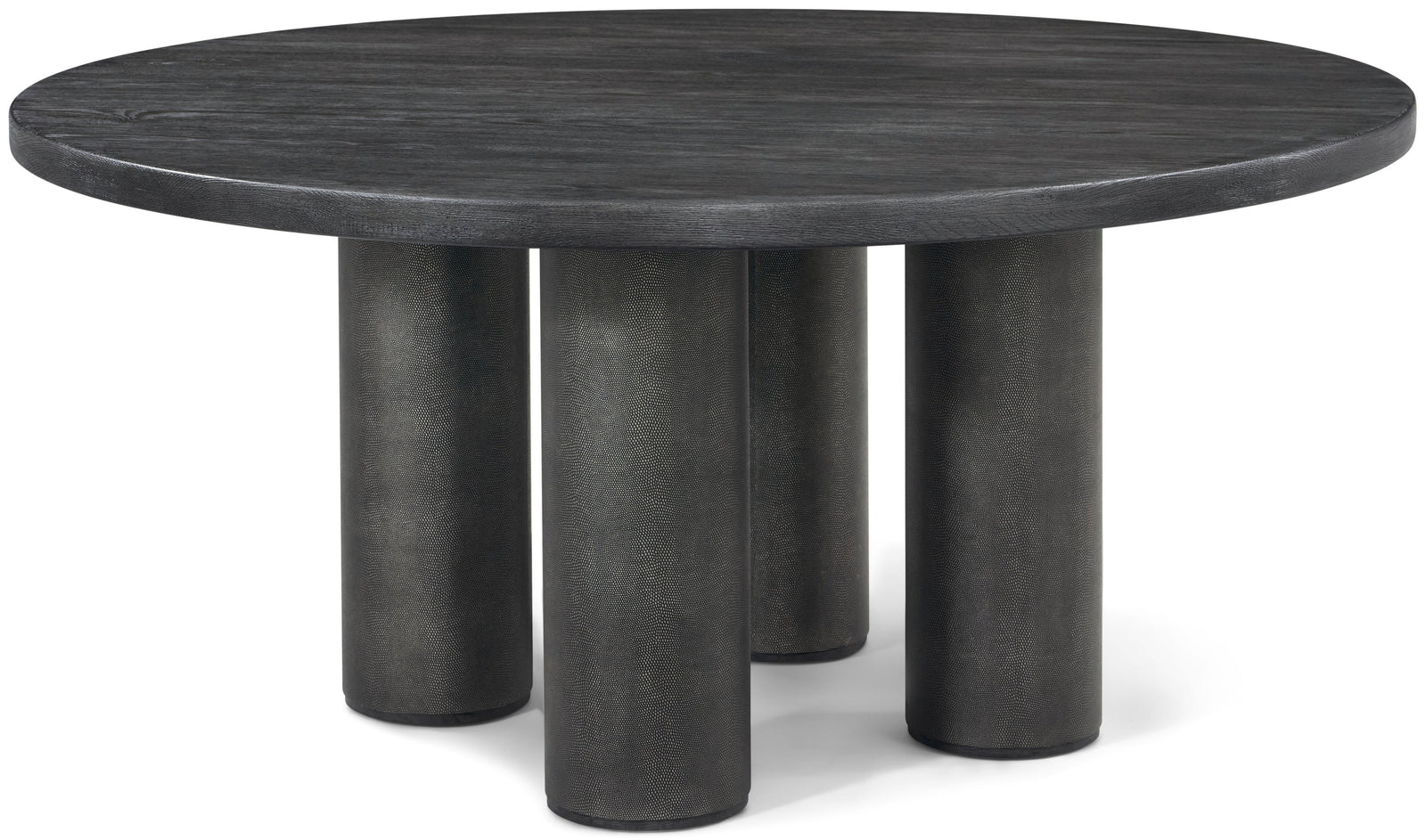 Theodore Alexander Maxwell Round Dining Table Carbon, Obsidian, Obsidian Shagreen – front view