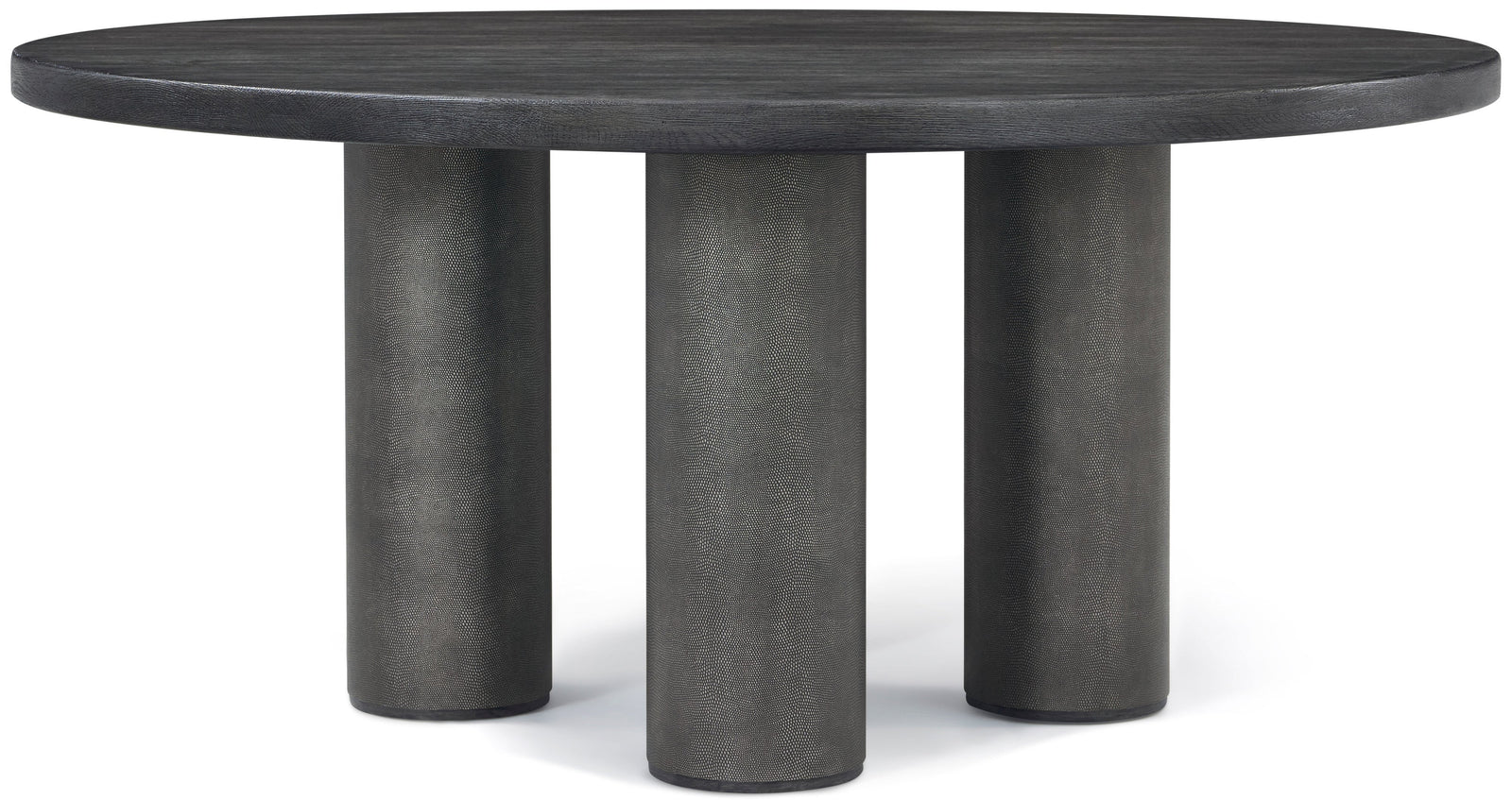 Theodore Alexander Maxwell Round Dining Table Carbon, Obsidian, Obsidian Shagreen – angle view