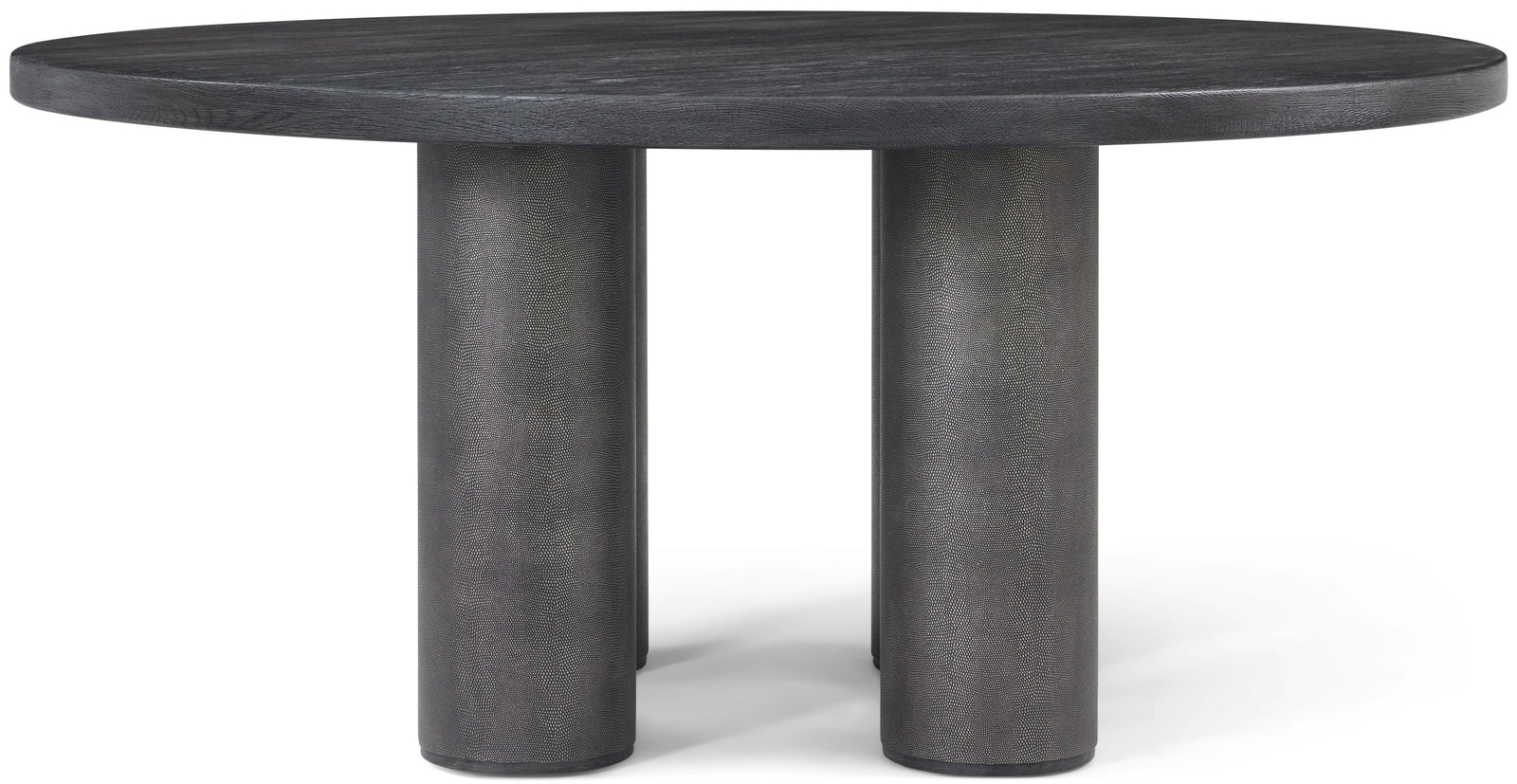 Theodore Alexander Maxwell Round Dining Table Carbon, Obsidian, Obsidian Shagreen – side view
