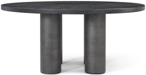 Theodore Alexander Maxwell Round Dining Table Carbon, Obsidian, Obsidian Shagreen – side view