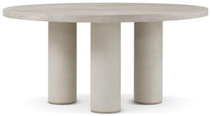 Theodore Alexander Maxwell Round Dining Table Cashmere, Dove – angle view
